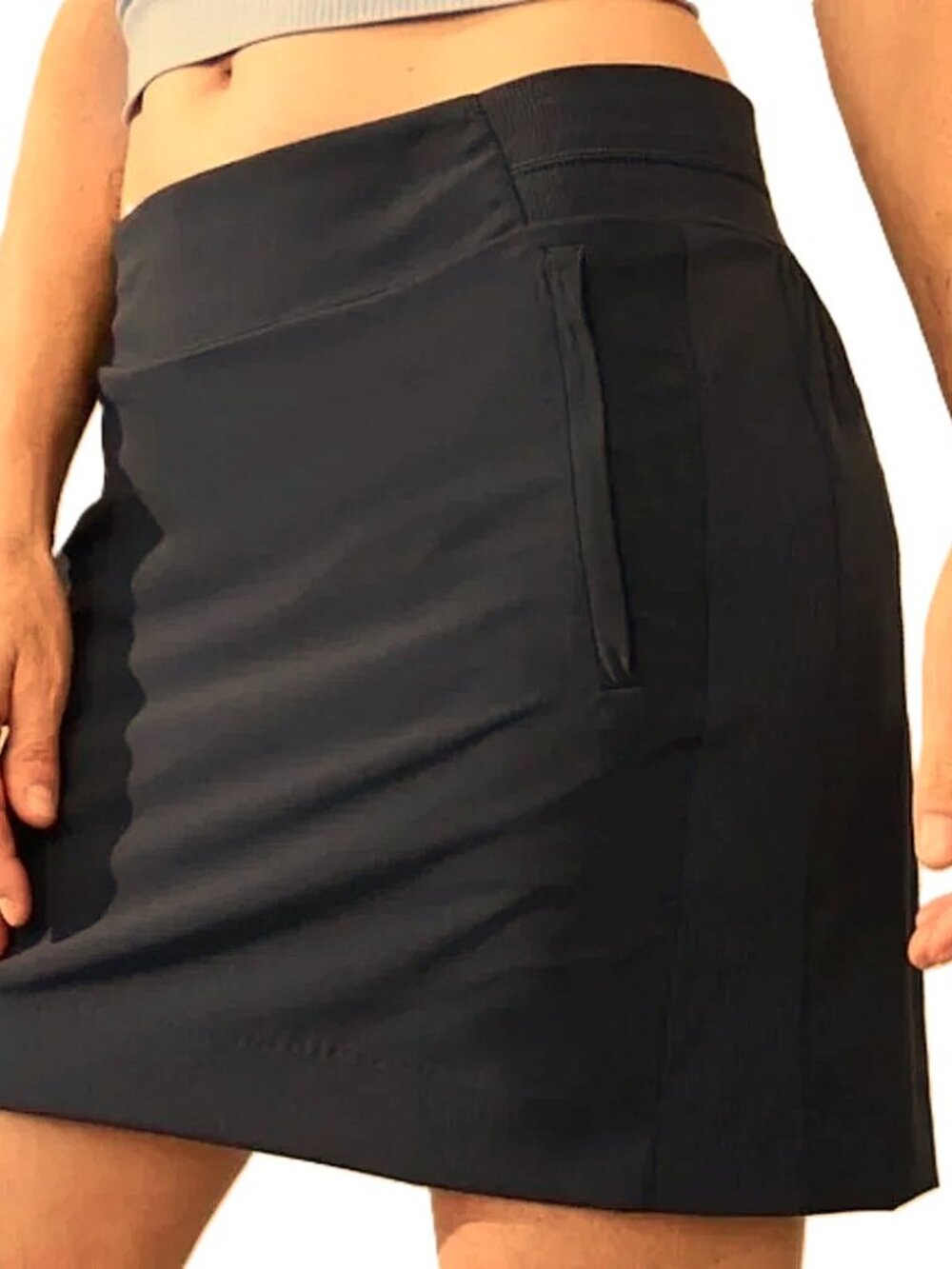 ATHLETA BLACK BROOKLYN SKORT 16 INCHES TRAVEL PICKLEBALL OUTDOOR SPORTS SIZE 2 - Picture 2 of 13